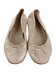 Chanel Interlocking CC Logo Suede Ballet Flats