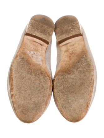 Chanel Interlocking CC Logo Suede Ballet Flats