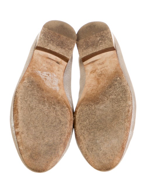 Chanel Interlocking CC Logo Suede Ballet Flats