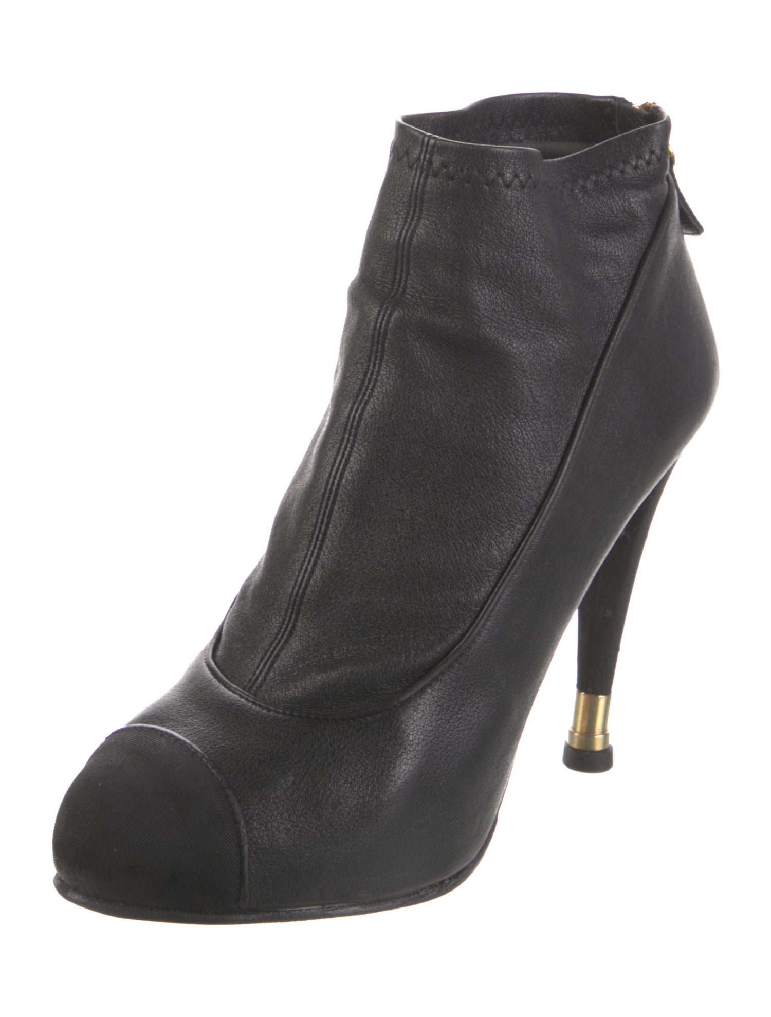 Chanel 2012 Interlocking CC Logo Lace-Up Boots