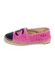 Chanel Interlocking CC Logo Tweed Espadrilles