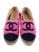 Chanel Interlocking CC Logo Tweed Espadrilles