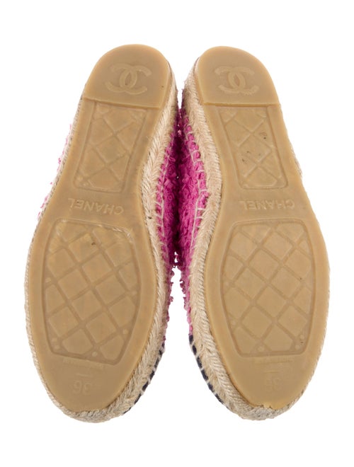 Chanel Interlocking CC Logo Tweed Espadrilles