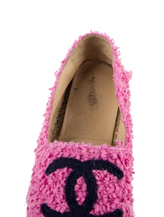 Chanel Interlocking CC Logo Tweed Espadrilles
