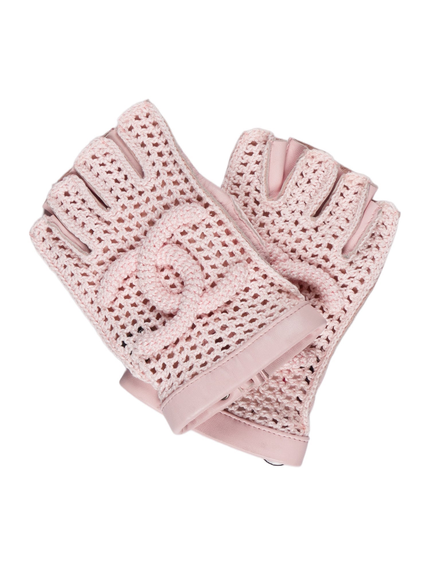 Chanel Interlocking CC Fingerless Gloves w/ Tags