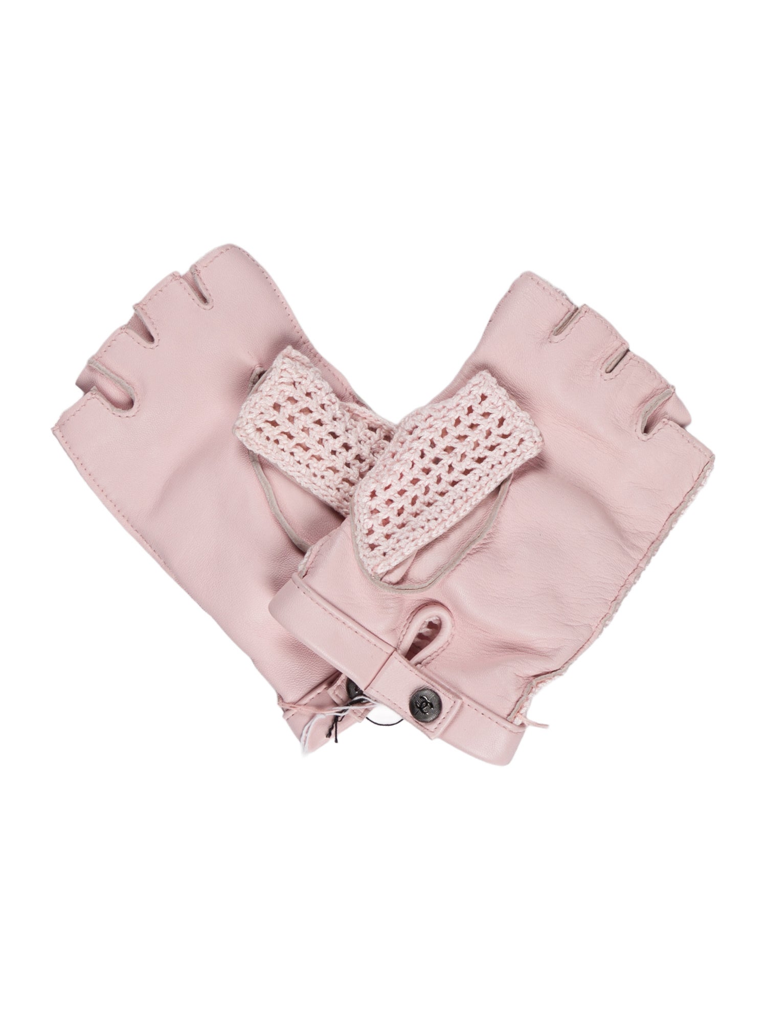 Chanel Interlocking CC Fingerless Gloves w/ Tags