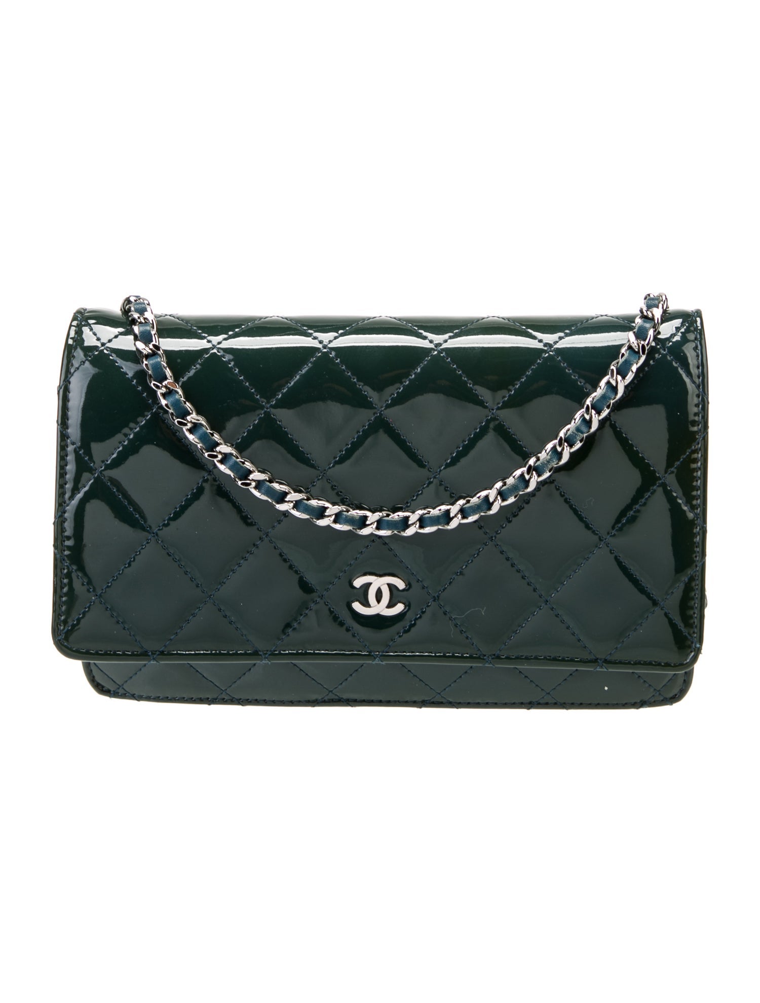 Chanel Patent Wallet On Chain