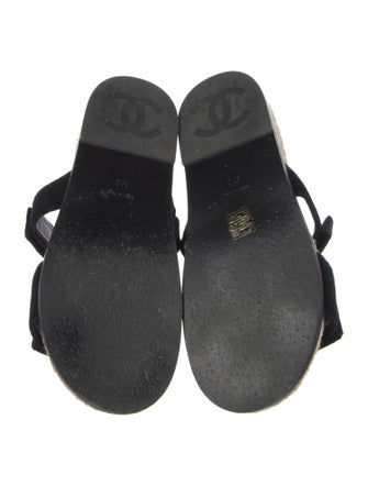 Chanel Interlocking CC Logo Jute Espadrilles