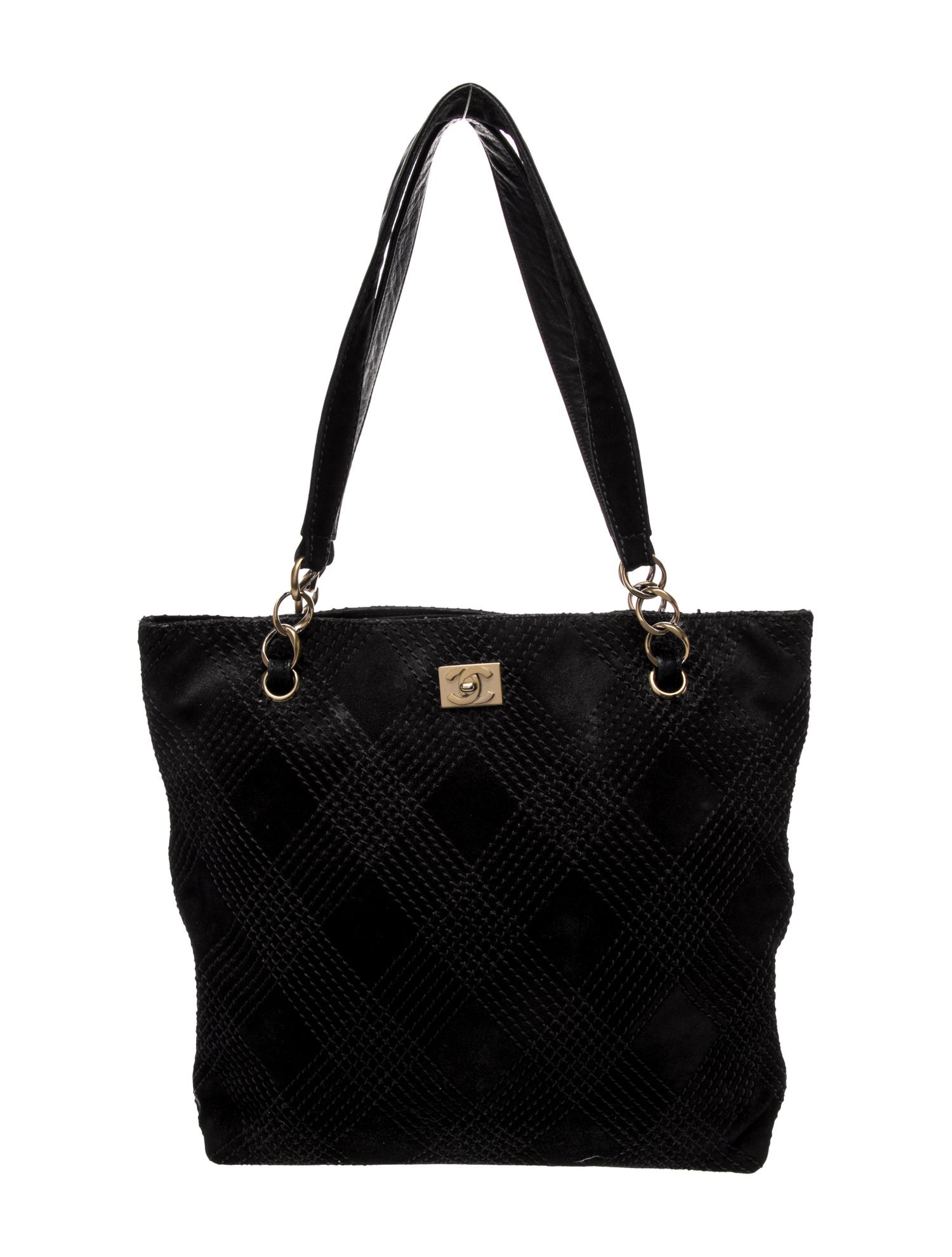 Chanel Suede Diamond Stitch Tote