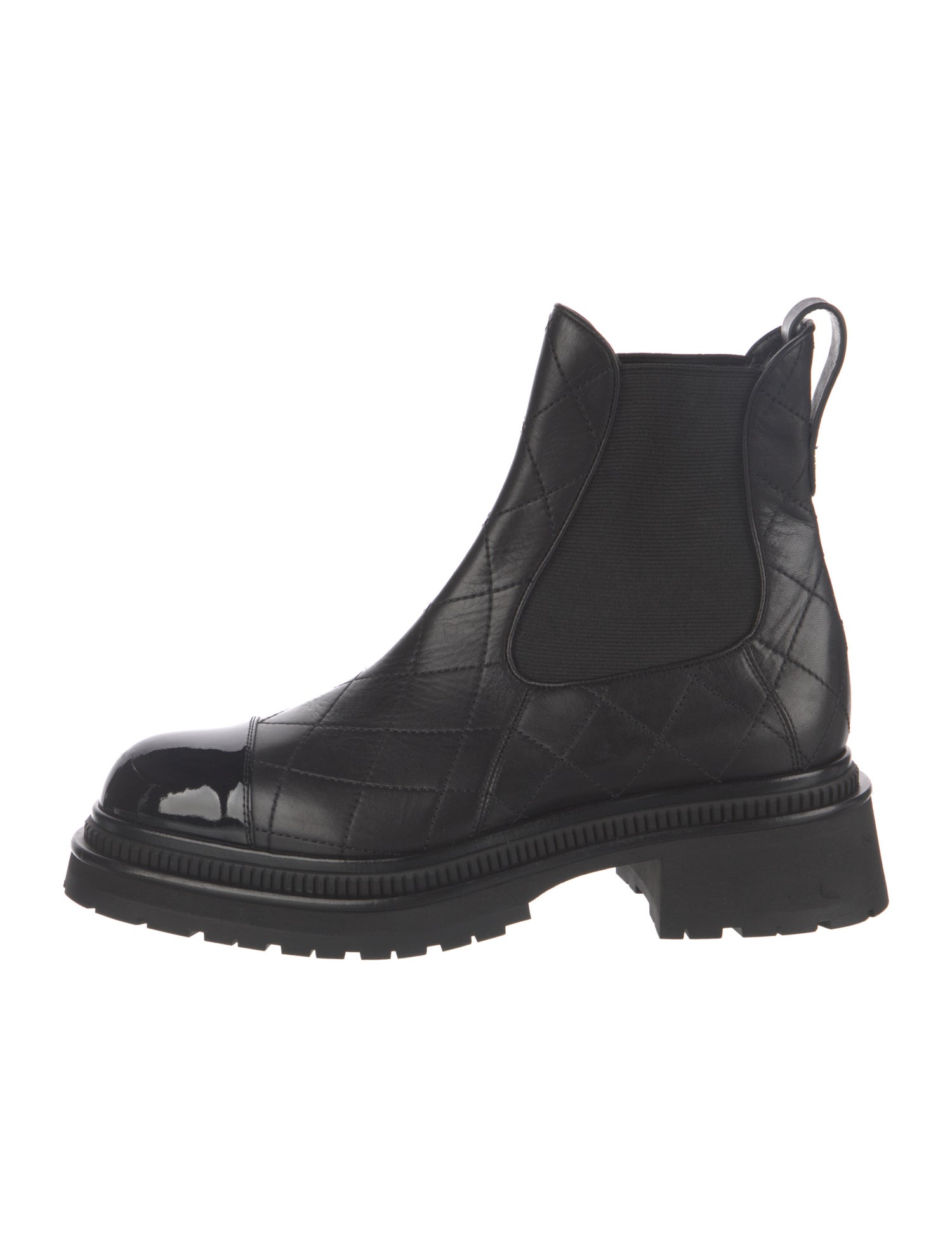 Chanel 2023 Interlocking CC Logo Chelsea Boots