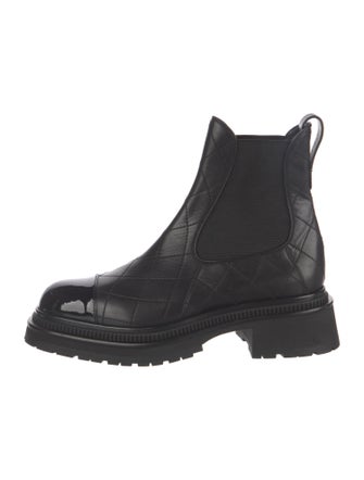 Chanel 2023 Interlocking CC Logo Chelsea Boots