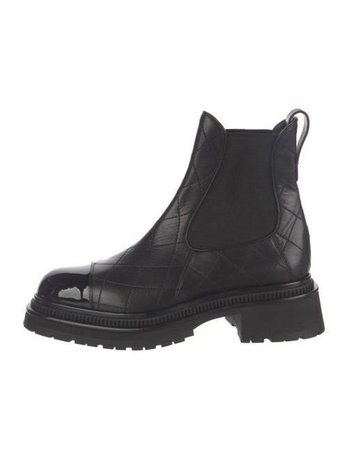 Chanel 2023 Interlocking CC Logo Chelsea Boots