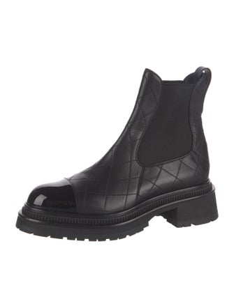 Chanel 2023 Interlocking CC Logo Chelsea Boots
