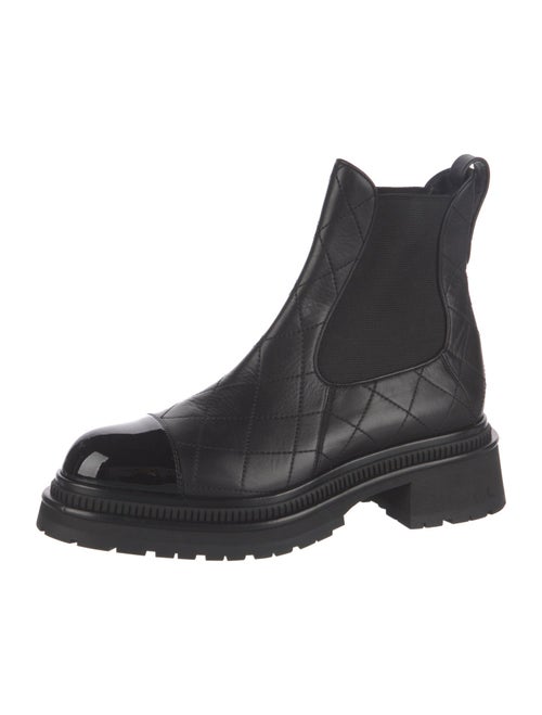 Chanel 2023 Interlocking CC Logo Chelsea Boots