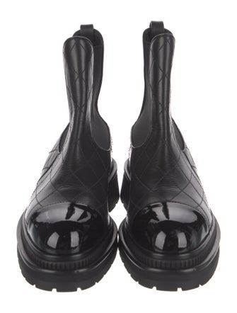 Chanel 2023 Interlocking CC Logo Chelsea Boots