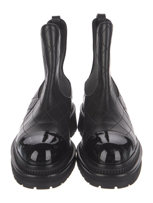 Chanel 2023 Interlocking CC Logo Chelsea Boots