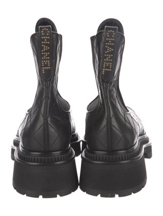 Chanel 2023 Interlocking CC Logo Chelsea Boots