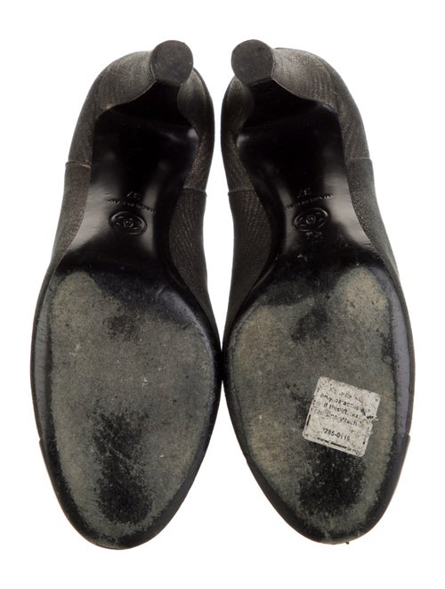 Chanel Interlocking CC Logo Suede Boots