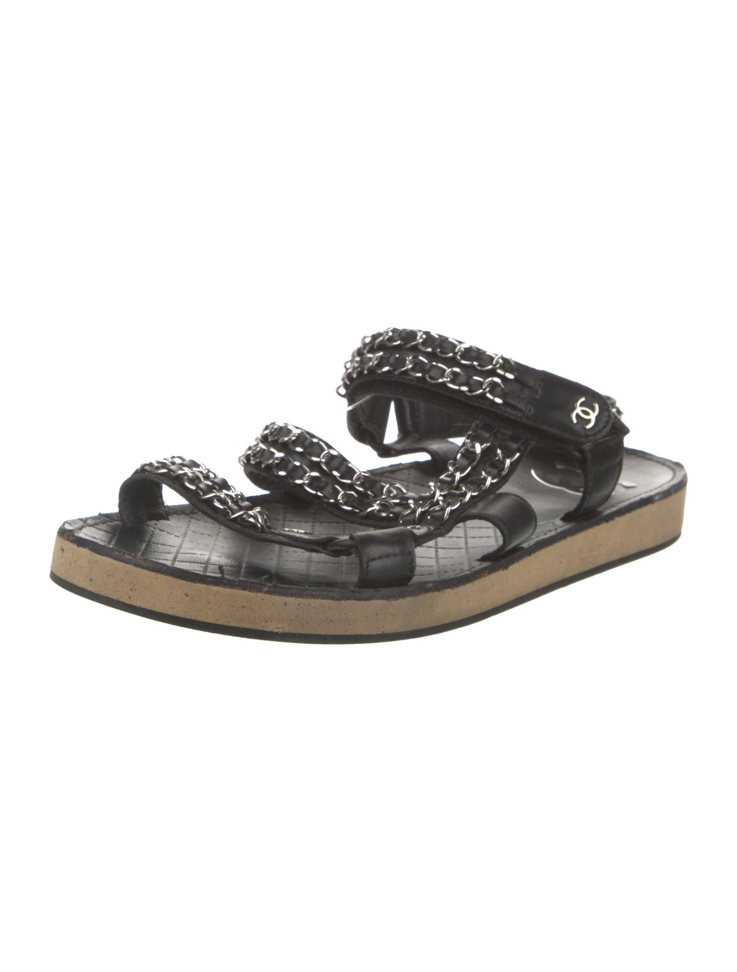 Chanel 2022 Interlocking CC Logo Sandals