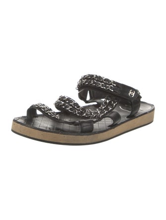 Chanel 2022 Interlocking CC Logo Sandals