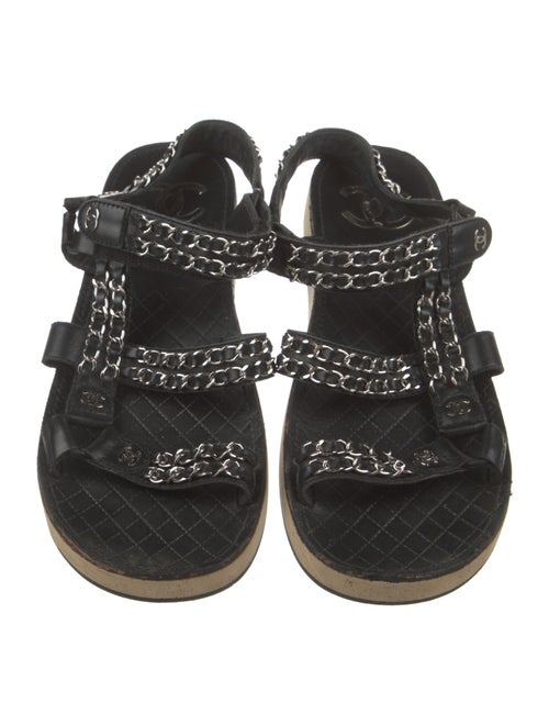Chanel 2022 Interlocking CC Logo Sandals