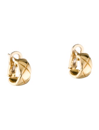 Chanel 18K Coco Crush Huggie Earclip Earrings