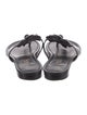Chanel Interlocking CC Logo Leather Flip Flops