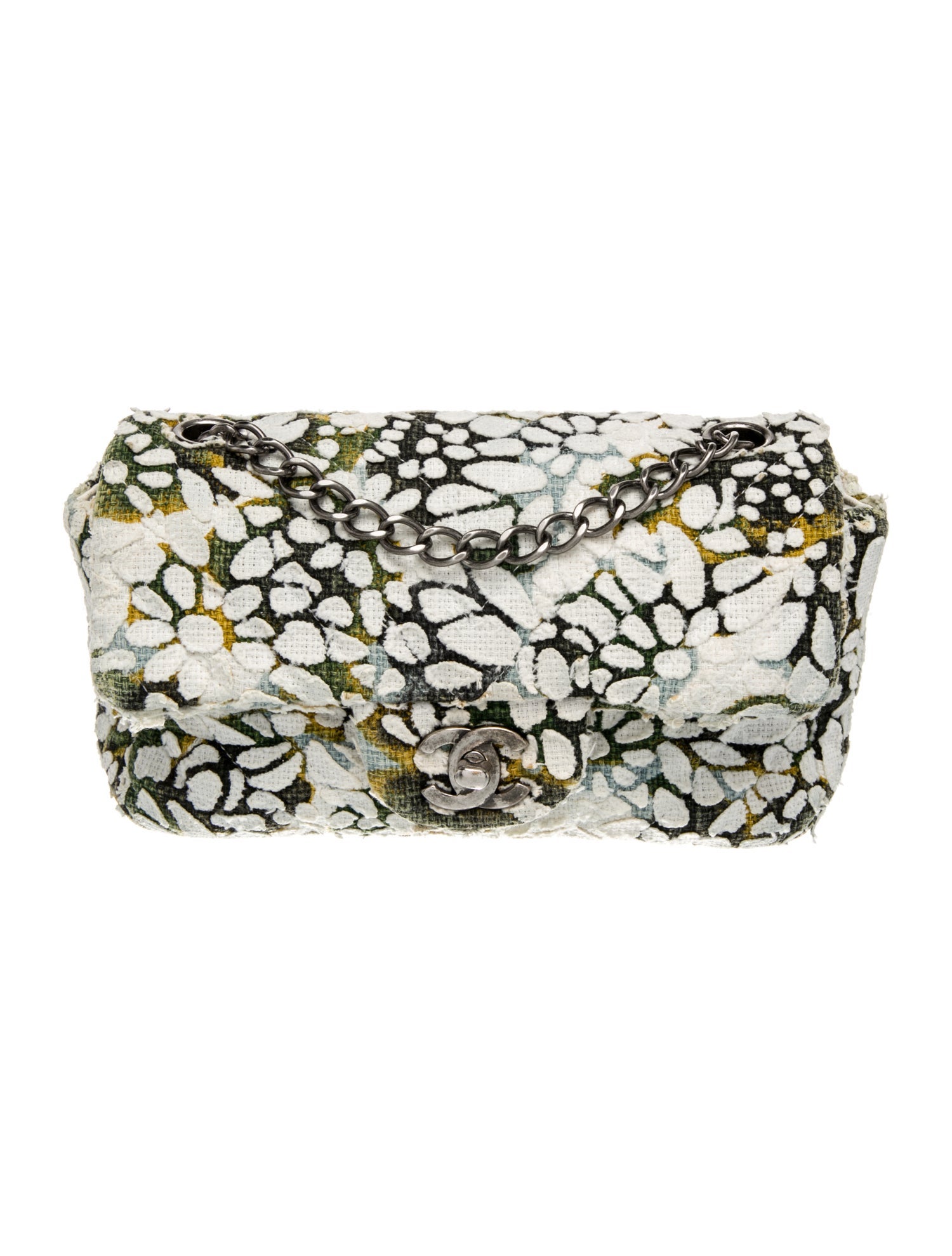 Chanel Classic Small Floral Tweed Flap Bag