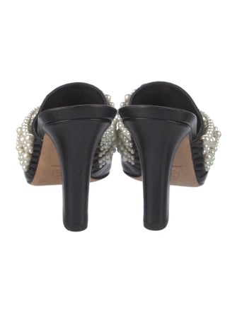 Chanel Interlocking CC Logo Leather Mules