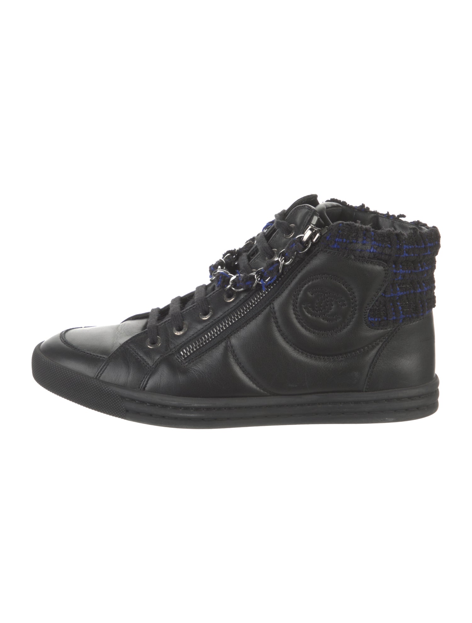 Chanel Interlocking CC Logo Lambskin Sneakers