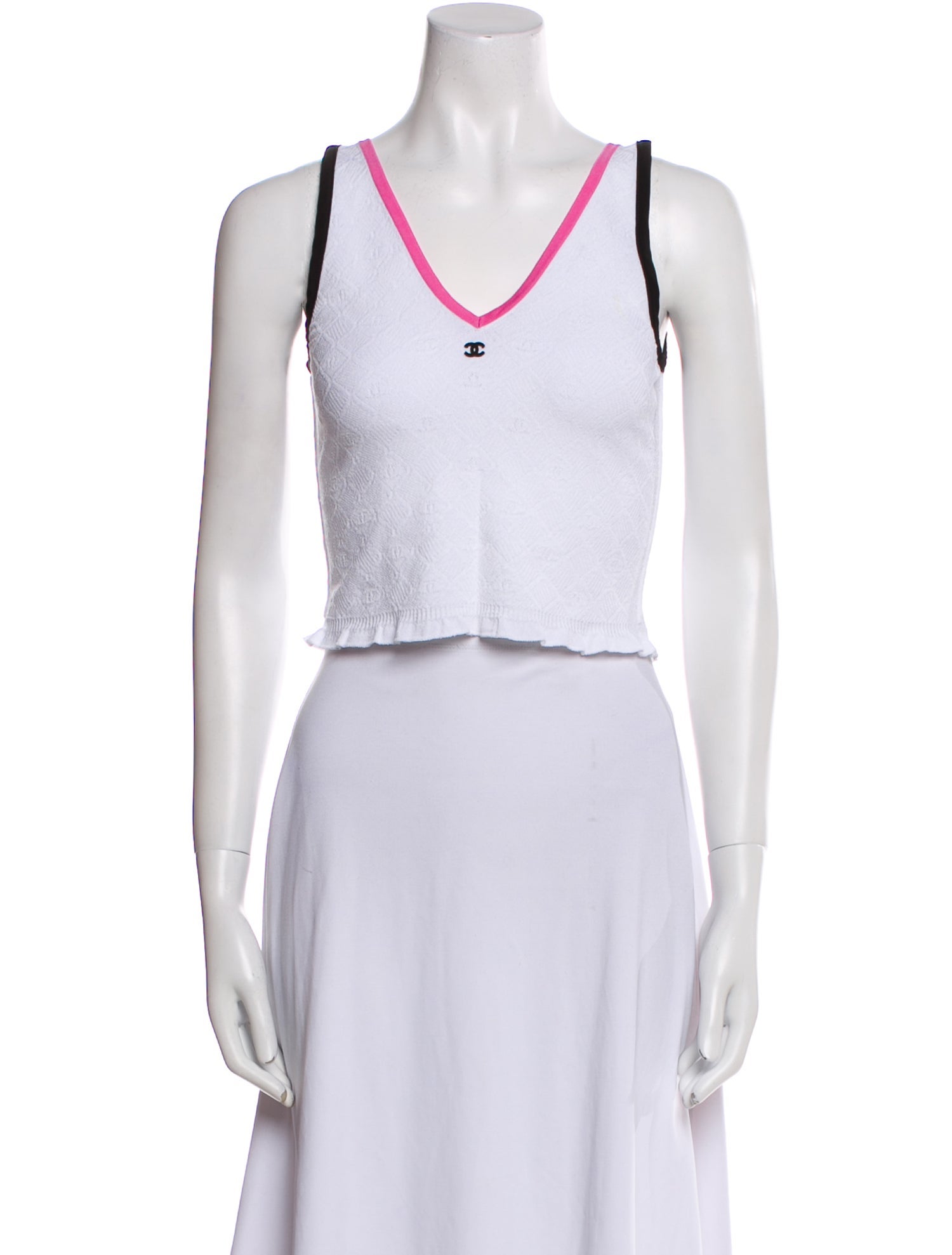 Chanel 2024 V-Neck Crop Top