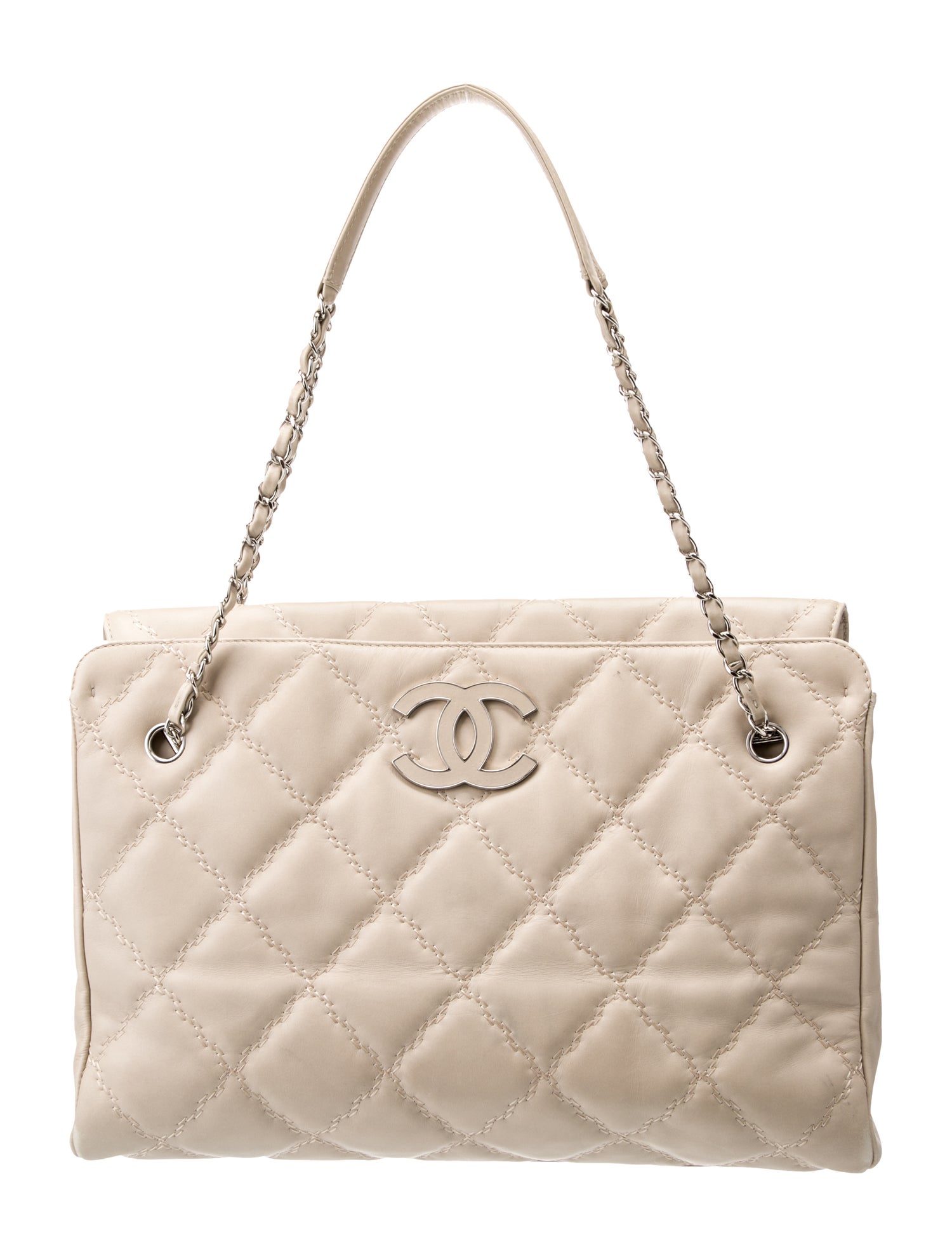 Chanel Double Stitch Large Hamptons Flap Bag