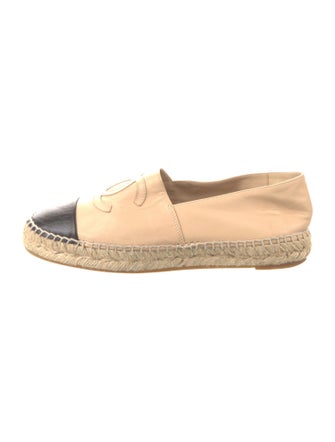 Chanel Interlocking CC Logo Lambskin Espadrilles