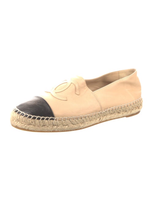Chanel Interlocking CC Logo Lambskin Espadrilles