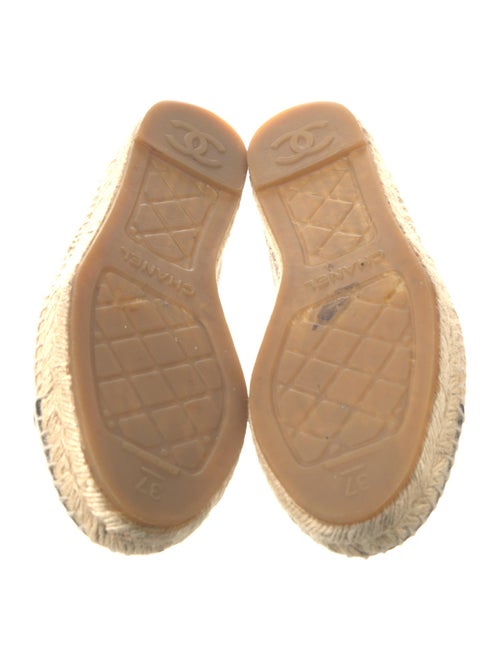 Chanel Interlocking CC Logo Lambskin Espadrilles