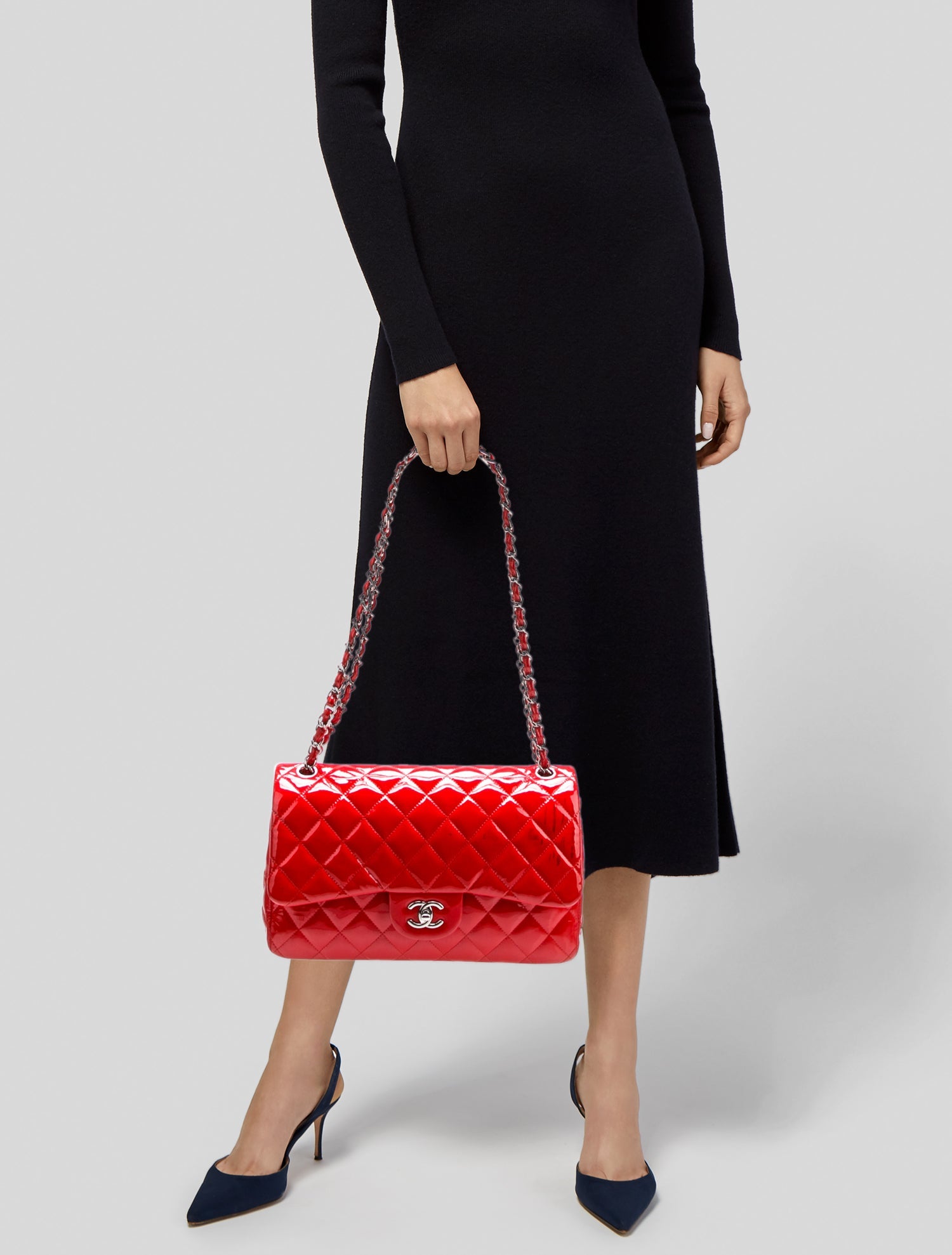 Chanel Patent Jumbo Double Flap Bag