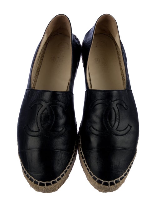 Chanel Interlocking CC Logo Lambskin Espadrilles