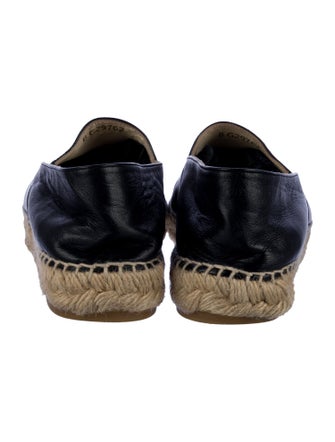 Chanel Interlocking CC Logo Lambskin Espadrilles
