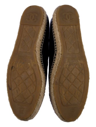 Chanel Interlocking CC Logo Lambskin Espadrilles