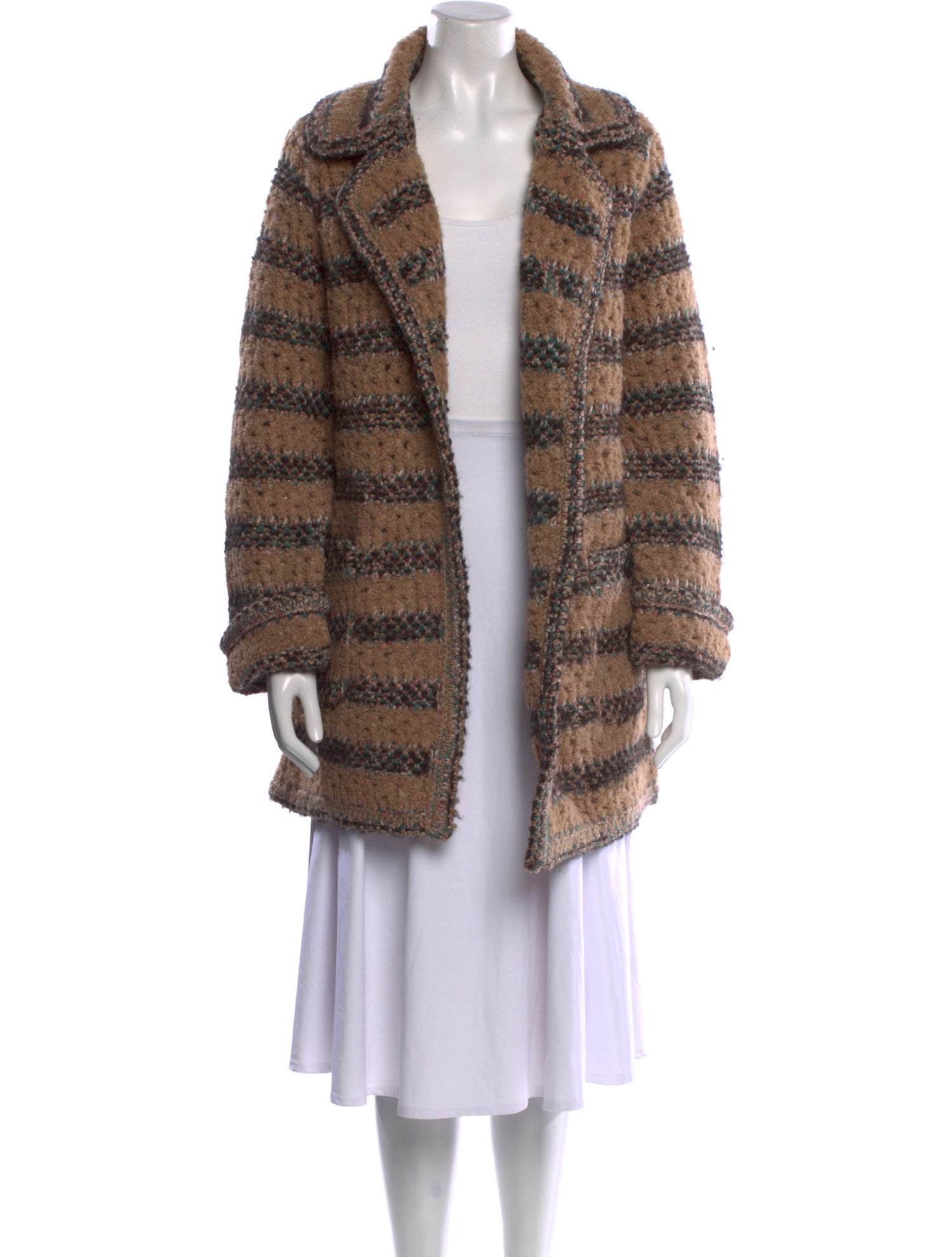 Chanel 2017 Wool Faux Fur Coat