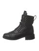 Chanel Interlocking CC Logo Leather Combat Boots