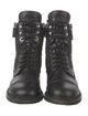 Chanel Interlocking CC Logo Leather Combat Boots