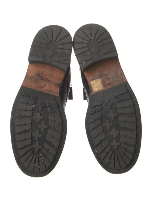 Chanel Interlocking CC Logo Leather Combat Boots