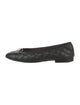 Chanel Interlocking CC Logo Leather Ballet Flats