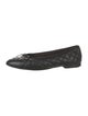 Chanel Interlocking CC Logo Leather Ballet Flats