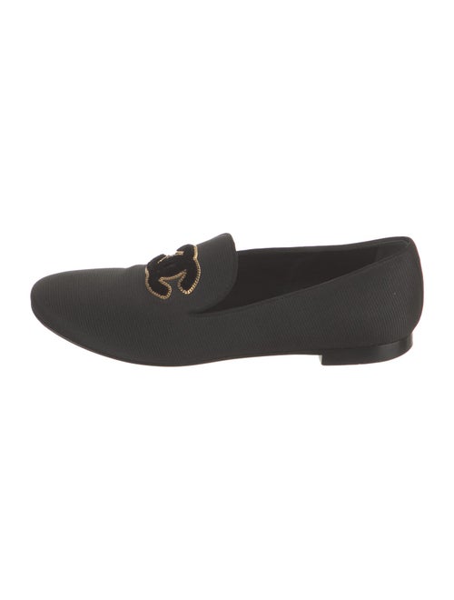 Chanel Interlocking CC Logo Canvas Loafers