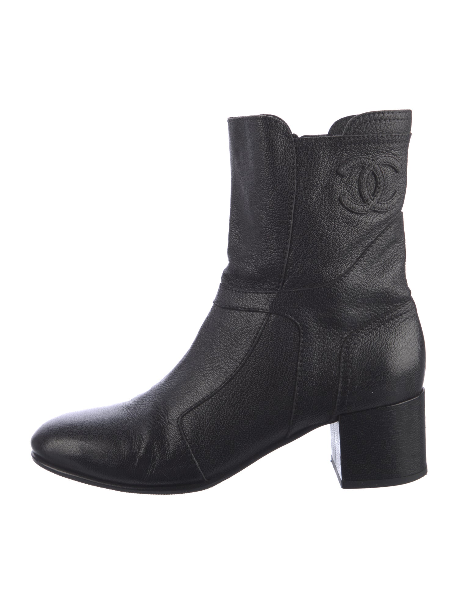 Chanel 2015 Interlocking CC Logo Boots