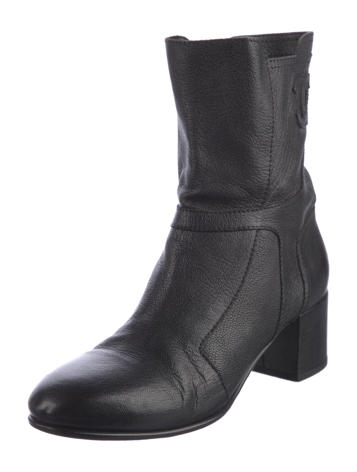 Chanel 2015 Interlocking CC Logo Boots