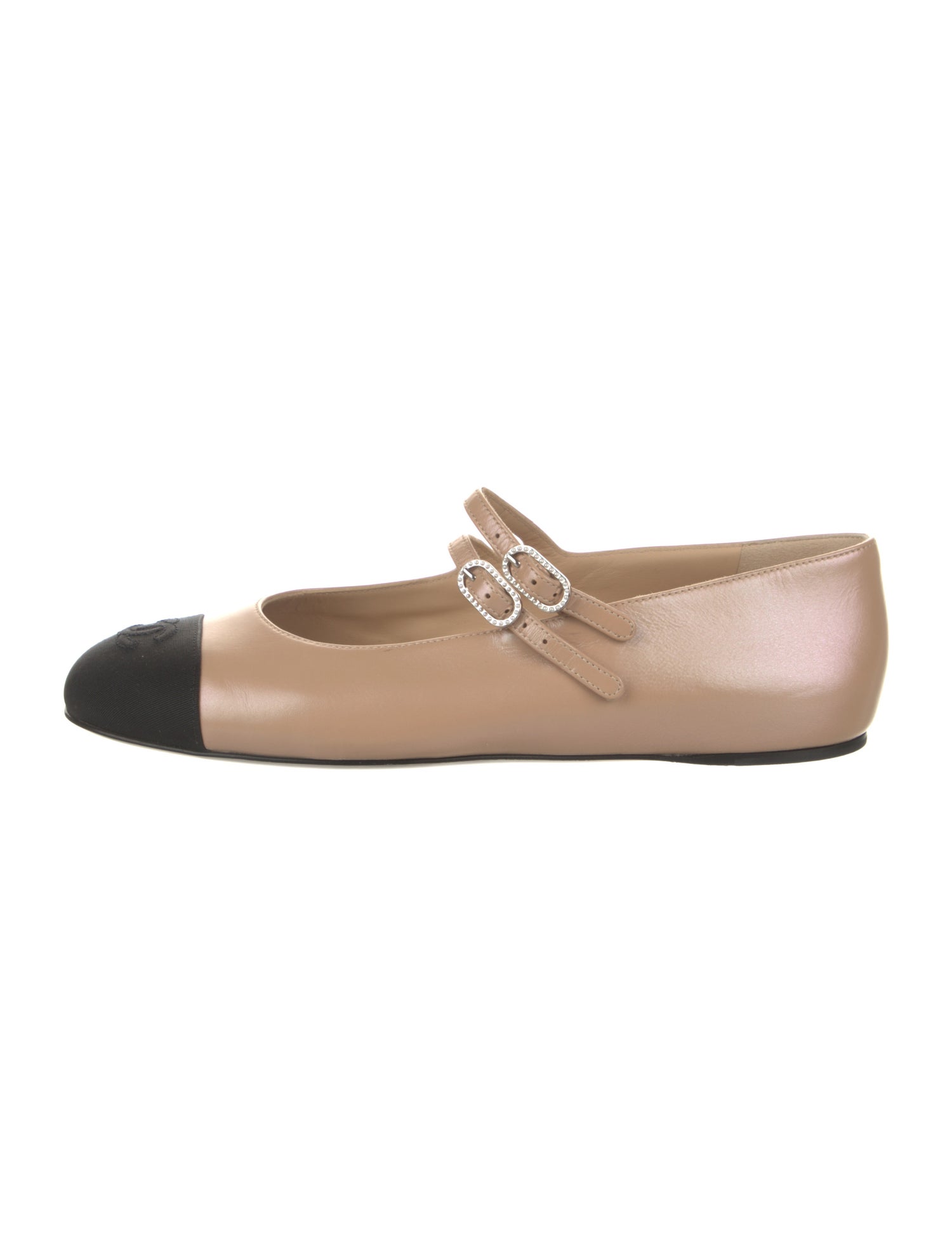 Chanel 2024 Interlocking CC Logo Mary Jane Flats