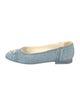 Chanel Interlocking CC Logo Denim Flats